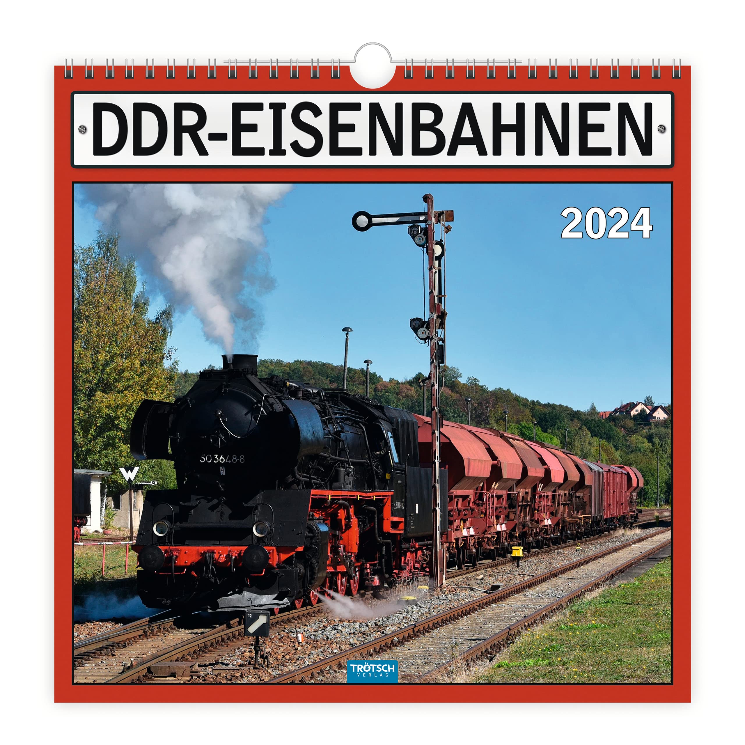 Trötsch Technikkalender DDR-Eisenbahnen 2024: Wandkalender Leisure, Home & Garden