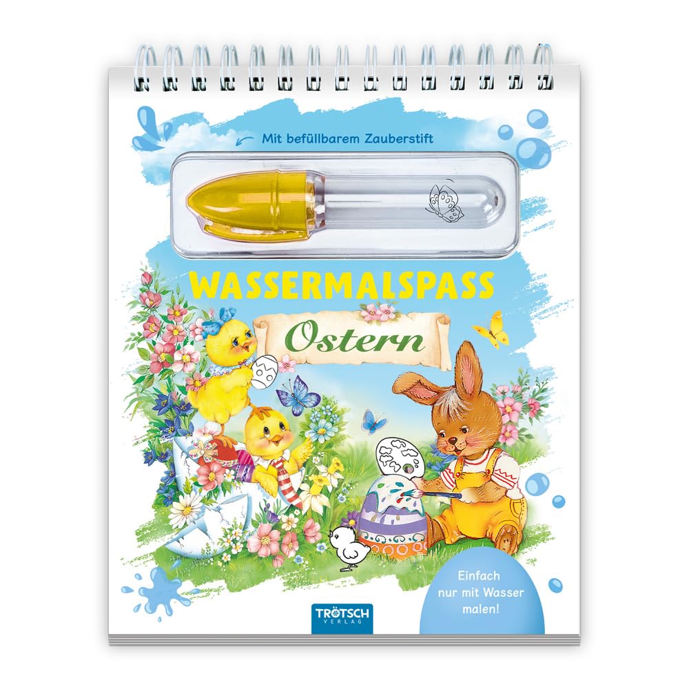 Trötsch Wassermalspaß mit Zauberstift Ostern: Malblock mit nachfüllbarem Wassermalstift Hobbies & Crafts