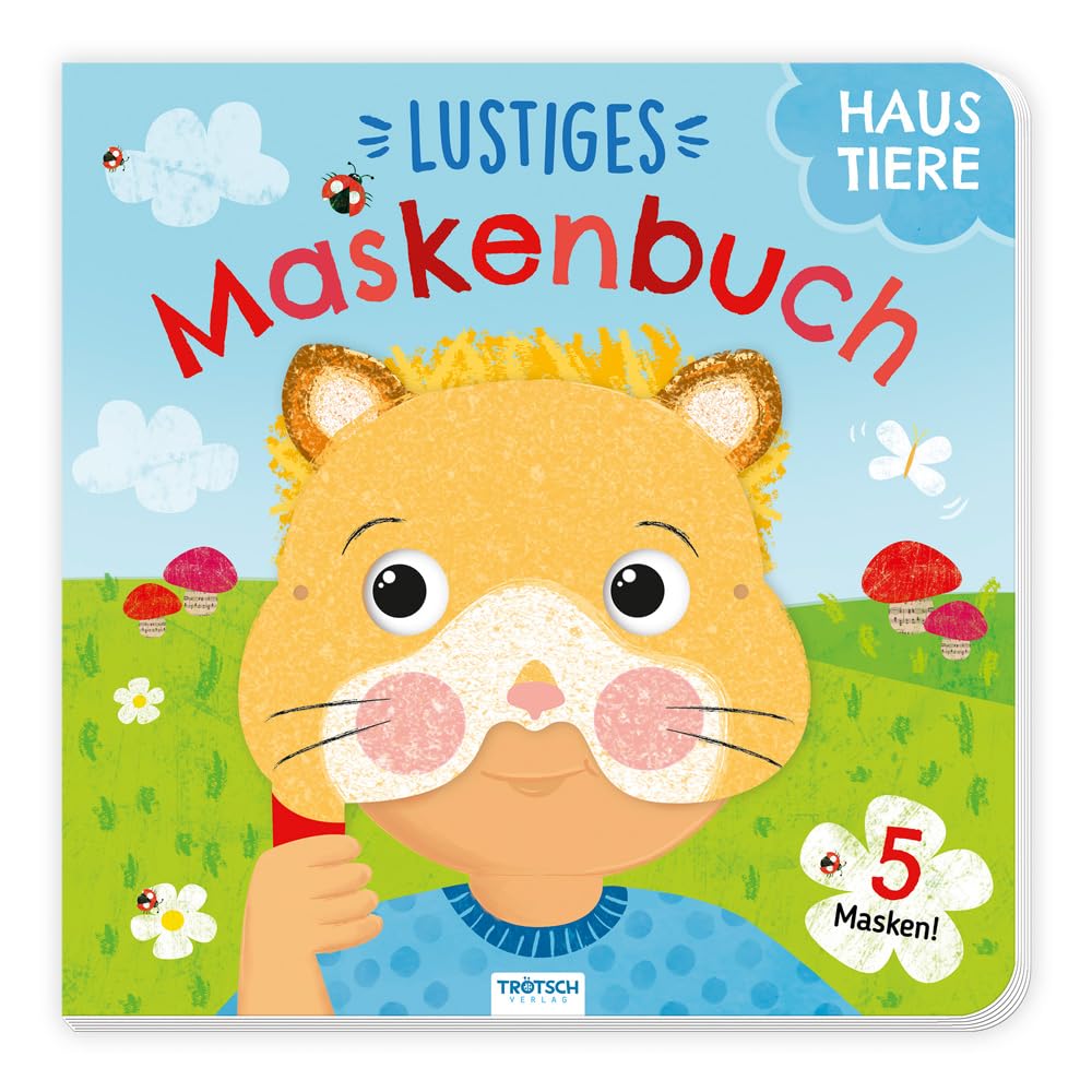 TRÖTSCH - Lustiges Maskenbuch "Haustiere" | Interaktives Pappenbuch mit 5 herausnehmbaren Haustier-Masken zum Spielen und Verkleiden: Mit eingängigen Reimen für fantasievolle Abenteuer | Ab 1 Jahr Non-fiction