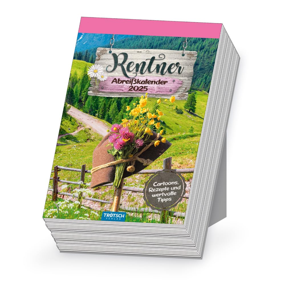 Trötsch Abreißkalender Rentner 2025: Aufstellkalender Tischkalender Abreißkalender Leisure, Home & Garden