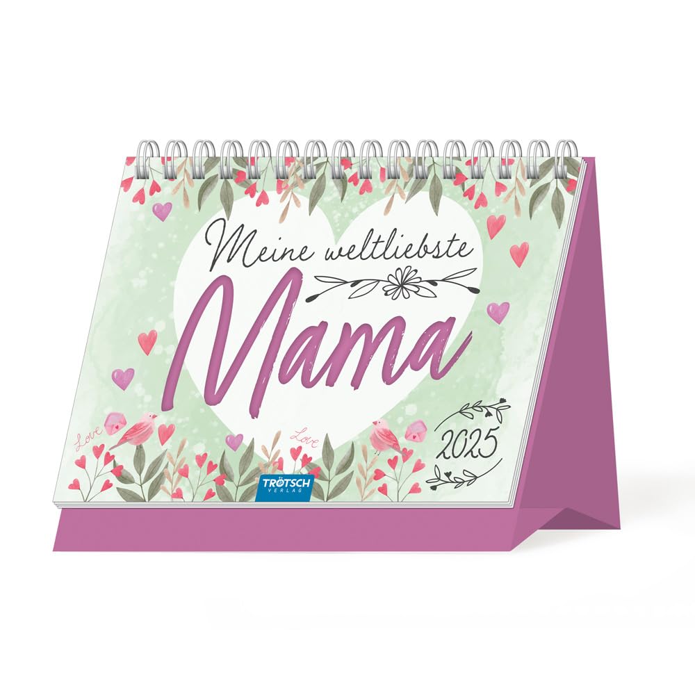 Trötsch Aufstellkalender Meine weltliebste Mama 2025: Aufstellkalender Tischkalender Leisure, Home & Garden