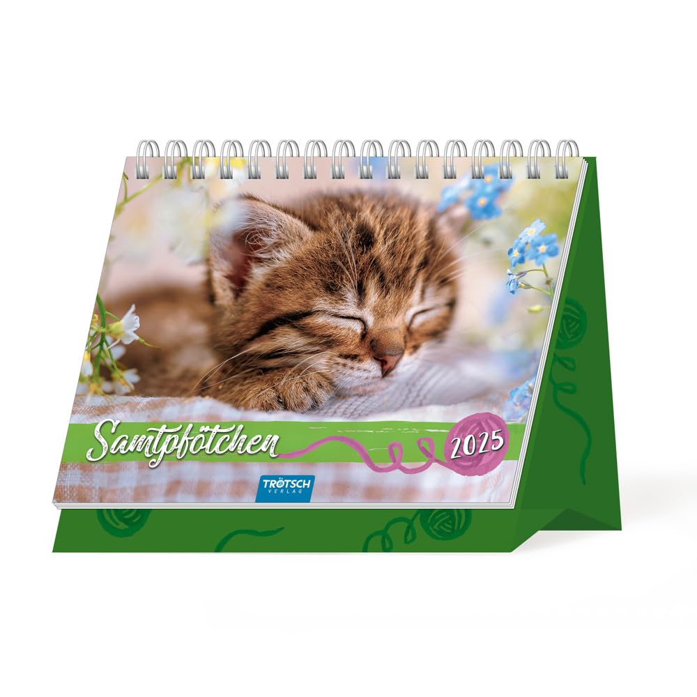 Trötsch Aufstellkalender Samtpfötchen 2025: Aufstellkalender Tischkalender book