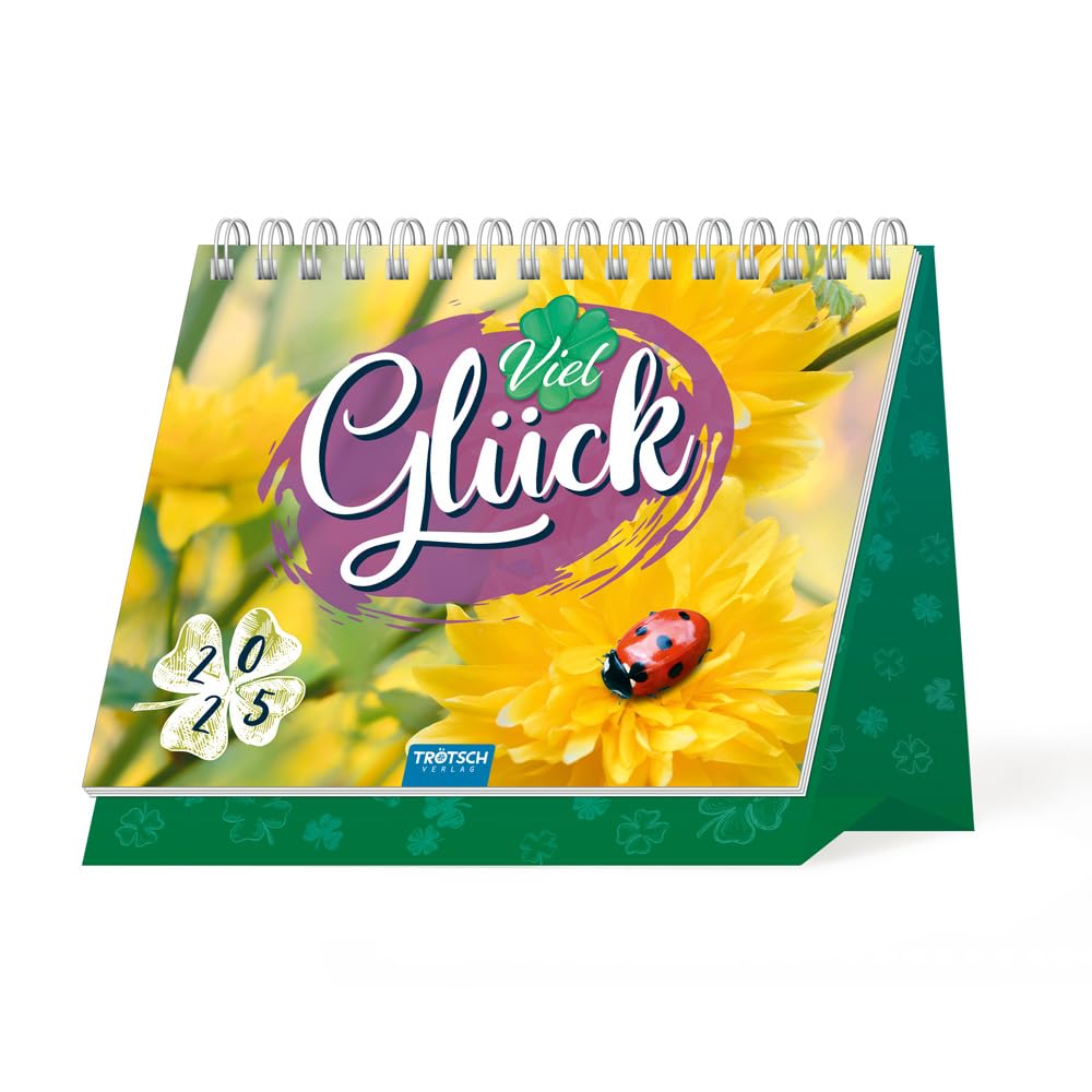 Trötsch Aufstellkalender Viel Glück 2025: Aufstellkalender Tischkalender book