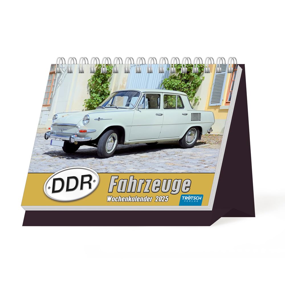 Trötsch Aufstellwochenkalender DDR Fahrzeuge 2025: Aufstellkalender Tischkalender Leisure, Home & Garden