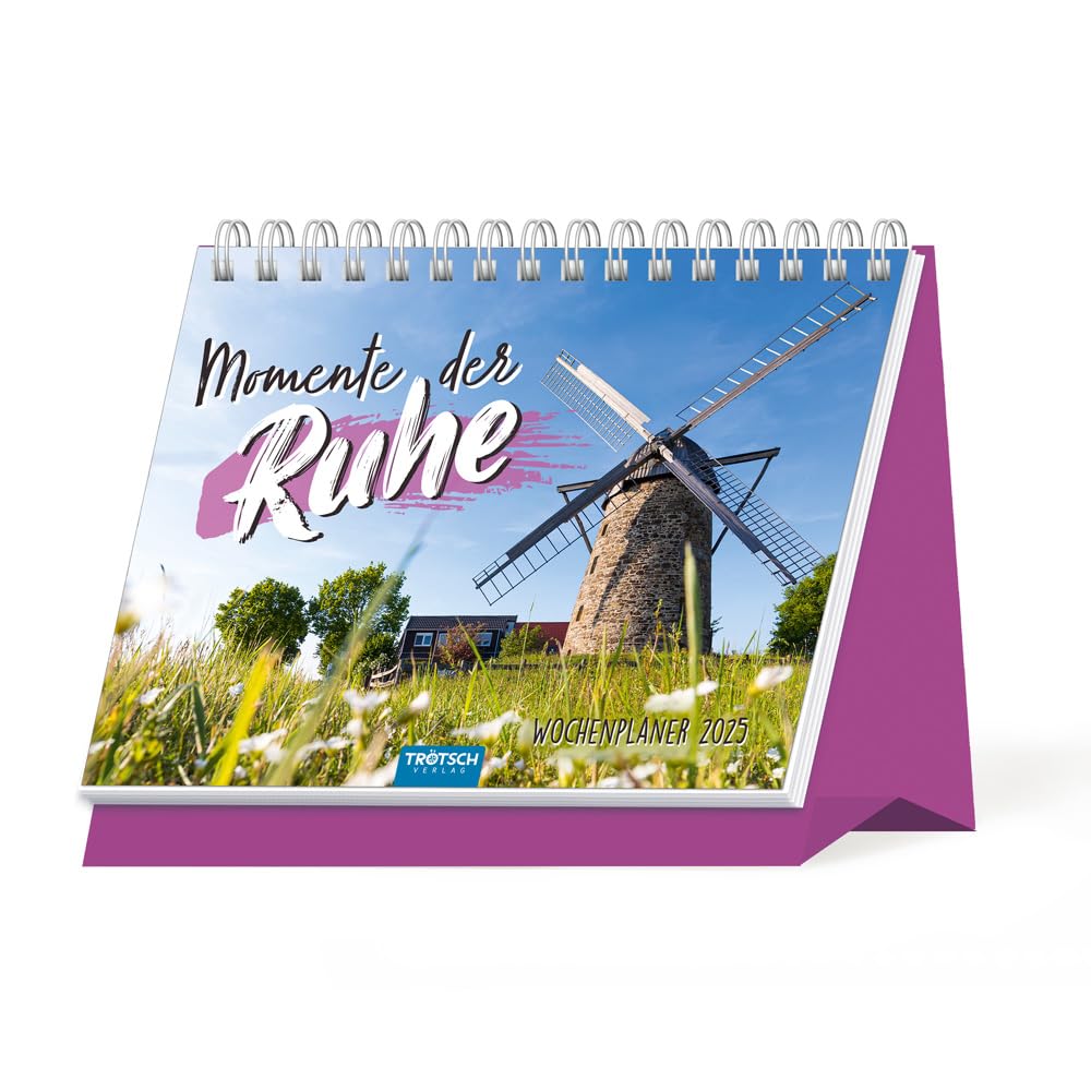 Trötsch Aufstellwochenkalender Momente der Ruhe 2025: Aufstellkalender Tischkalender Calendars