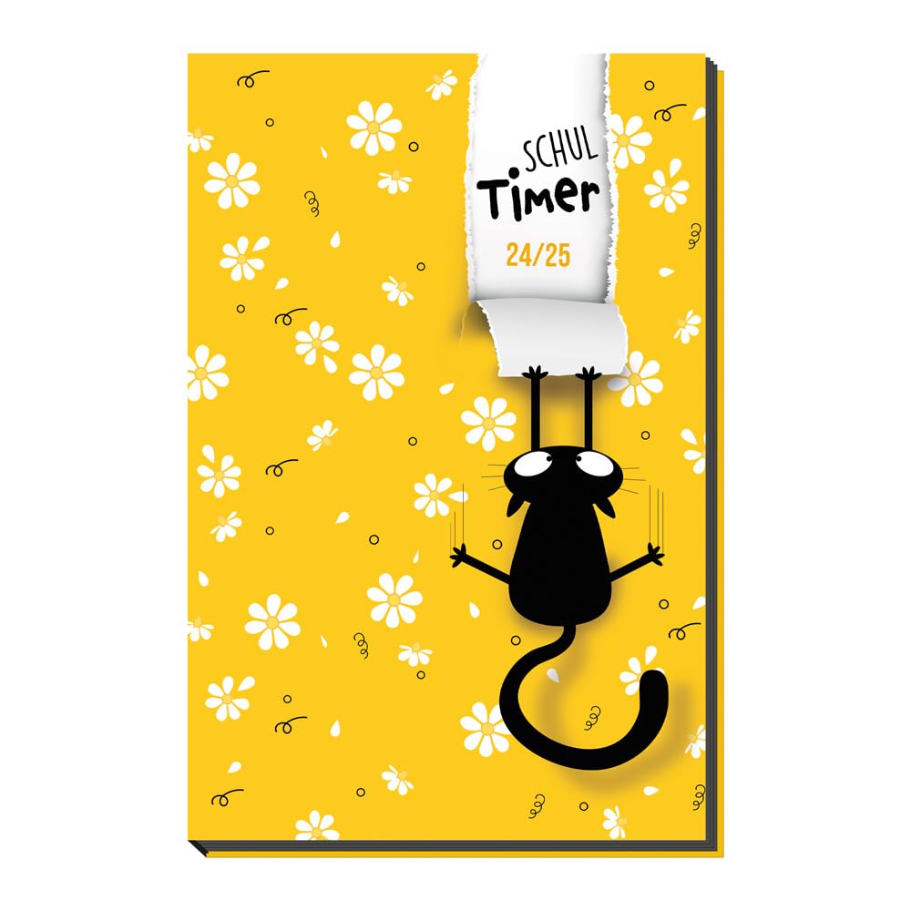 Trötsch Schülerkalender Flexi Flower Cat 24/25: Schulplaner Hausaufgabenheft Timer Terminkalender book