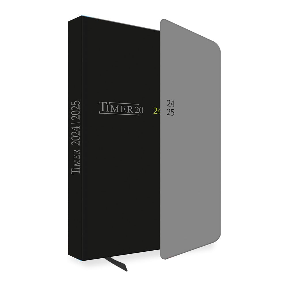 Trötsch Schülerkalender mit Klappe Black 24/25: Schulplaner Hausaufgabenheft Timer Terminkalender book