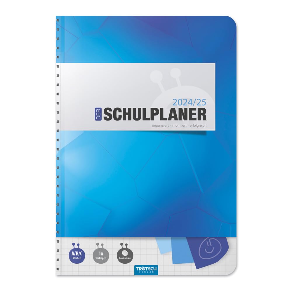 Trötsch Schulplaner Blau 24/25: Planer Schülerkalender Hausaufgabenheft Timer Calendars