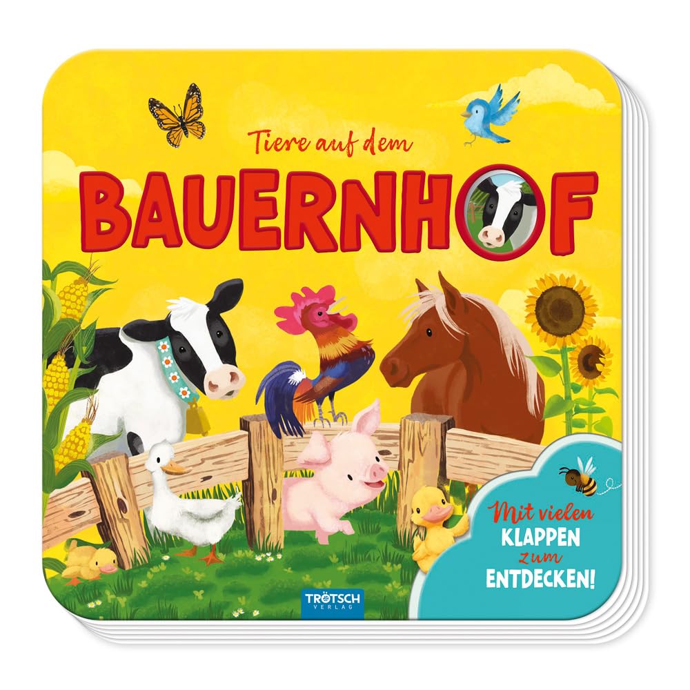 Trötsch Pappenbuch mit Klappen Mein erstes Klappenbuch Tiere auf dem Bauernhof Non-fiction books for kids