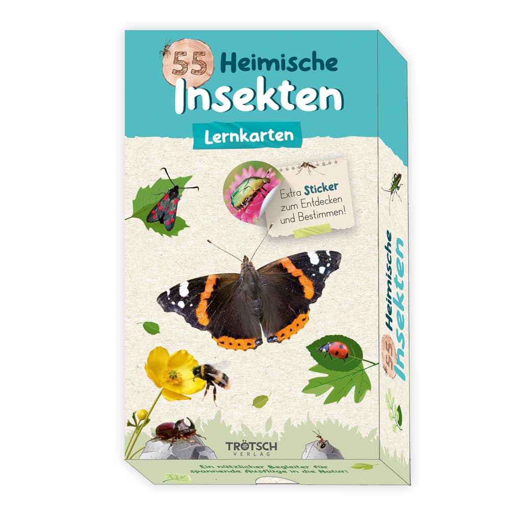 Trötsch 55 Lernkarten Heimische Insekten: Lernkarten Natur Forschen Wissen Fragen Books