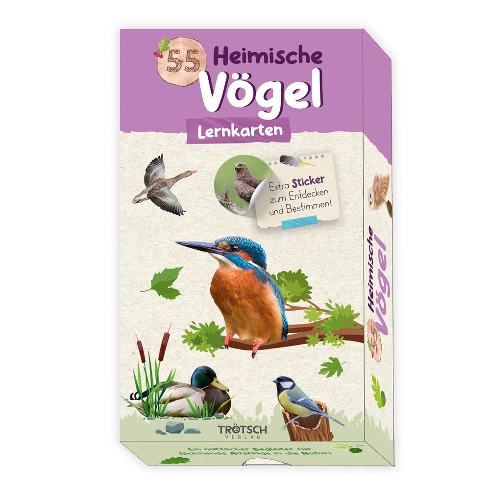 Trötsch 55 Lernkarten Heimische Vögel: Lernkarten Natur Forschen Wissen Fragen Books