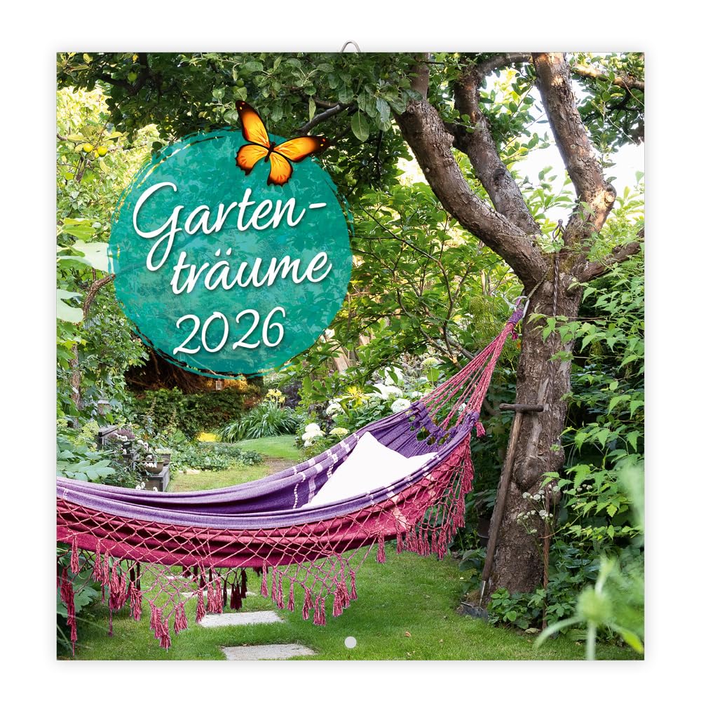 TRÖTSCH - Broschürenkalender Gartenträume 2026: Wandplaner Film, Art & Culture