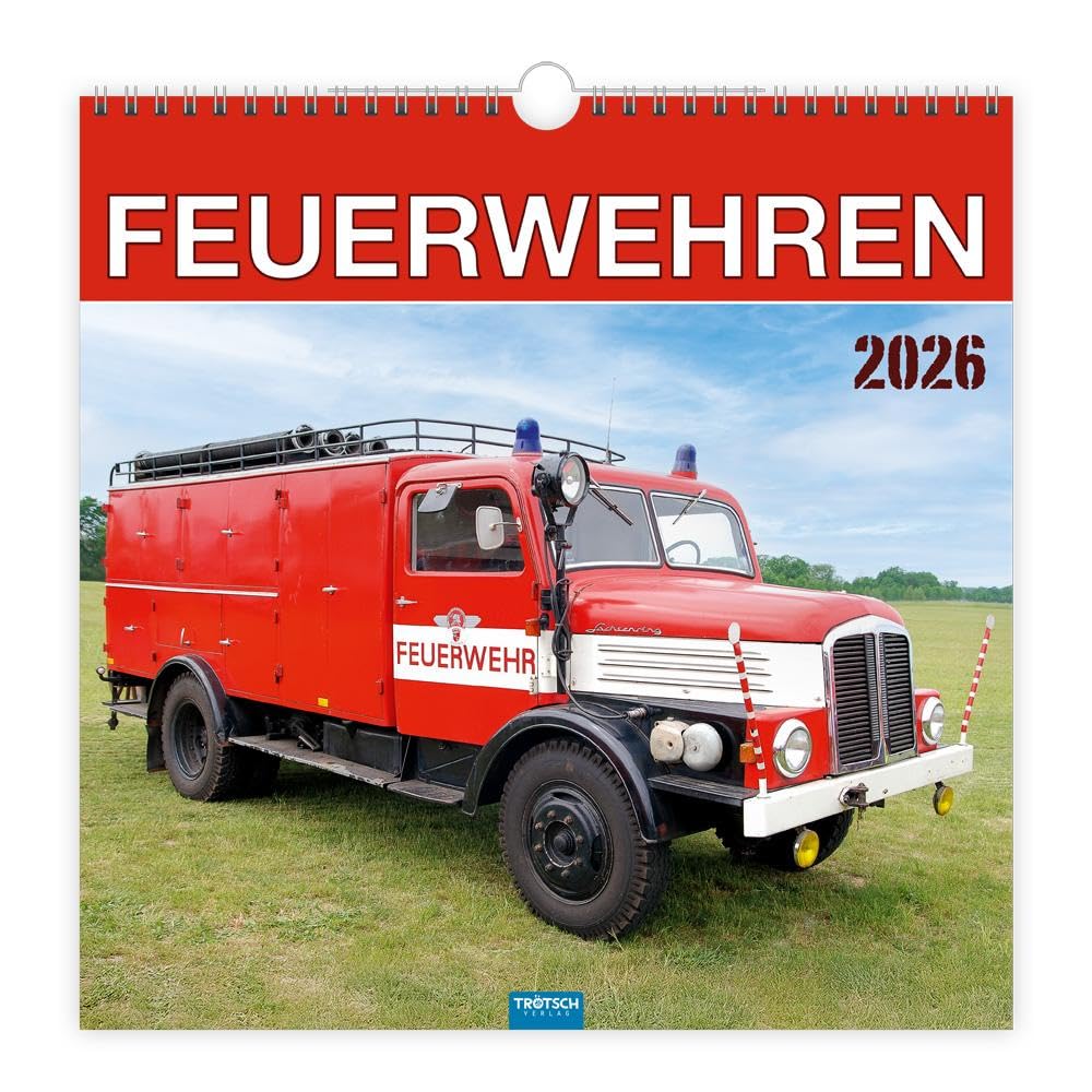 Trötsch Technikkalender Feuerwehren 2026: Wandkalender Technikkalender Leisure, Home & Garden