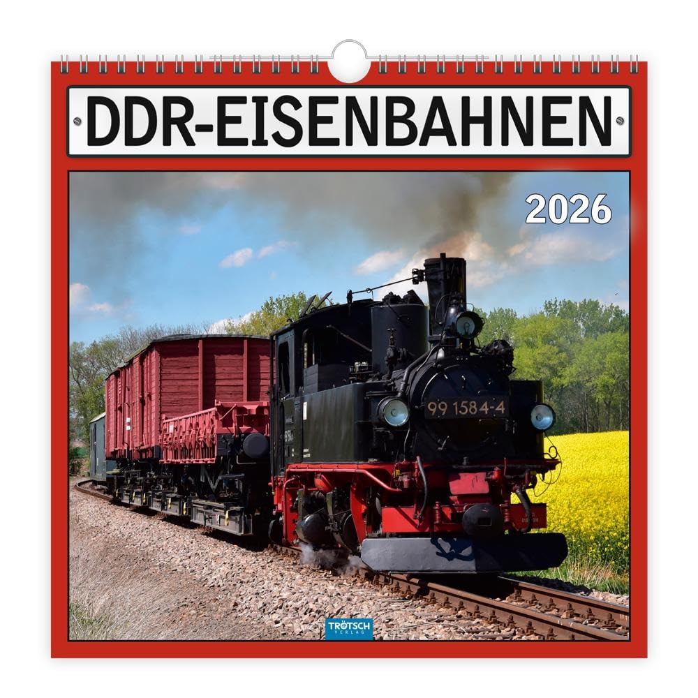 Trötsch Technikkalender DDR-Eisenbahnen 2026: Wandkalender Technikkalender Leisure, Home & Garden