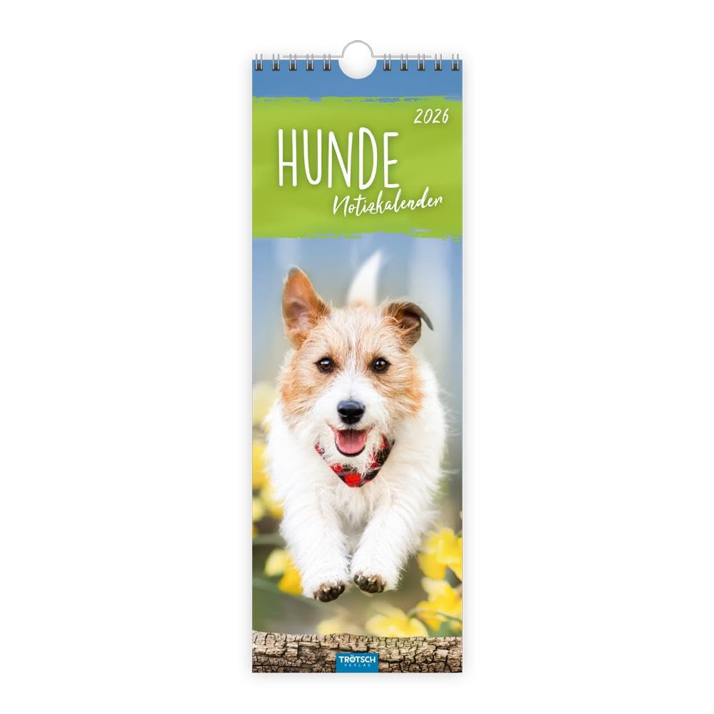 TRÖTSCH - Streifenkalender Hunde 2026 | Notizkalender: Wandkalender Notizkalender Pets
