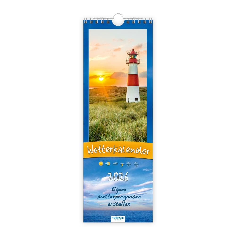 TRÖTSCH - Streifenkalender Wetterkalender 2026 Notizkalender: Wandkalender Notizkalender Leisure, Home & Garden