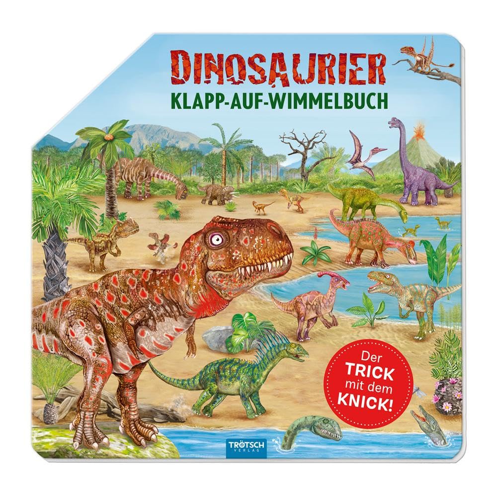 TRÖTSCH - Wimmelbuch Dinosaurier Klapp-auf-Wimmelbuch| Ab 3 Jahren Books