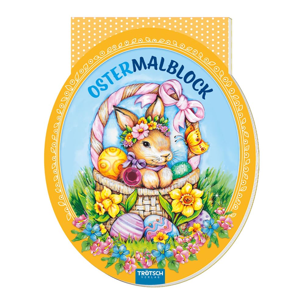 Trötsch Ostermalblock mit Glitzerstein: Ausmalblock Beschäfigungsmalbuch Malblock Film, Art & Culture