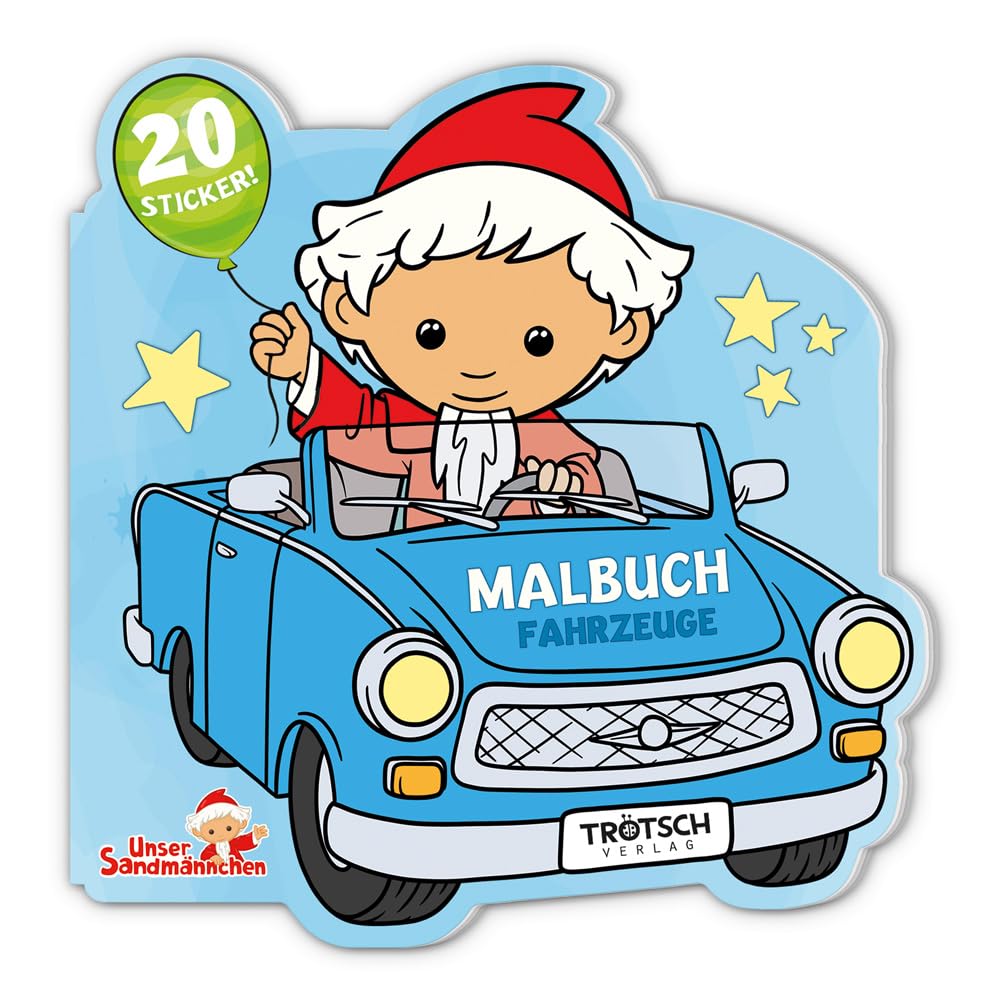 Trötsch Unser Sandmännchen Mini-Malbuch mit Stickern Fahrzeuge (Ab 3 Jahren): Stickermalbuch Malbuch Novels & Short Stories
