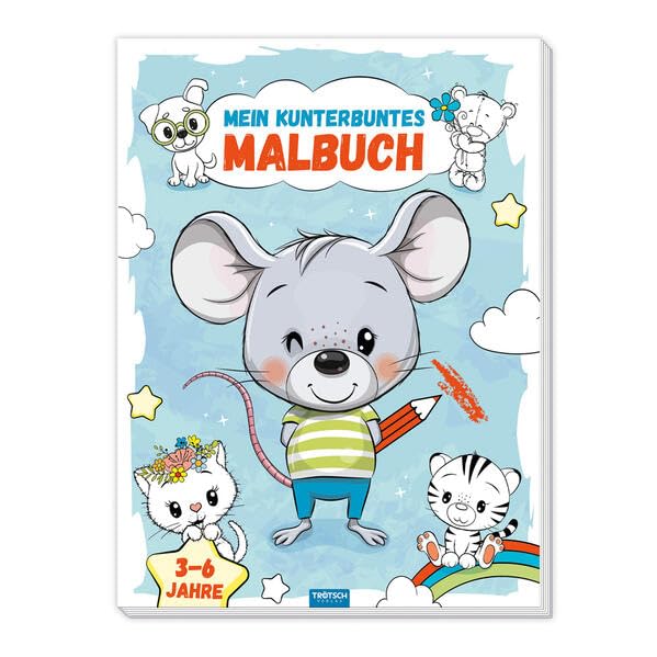 TRÖTSCH - Malbuch Mein kunterbuntes Ausmalbuch| Ab 3 Jahren: Malbuch Beschäftigungsbuch Ausmalbuch Books