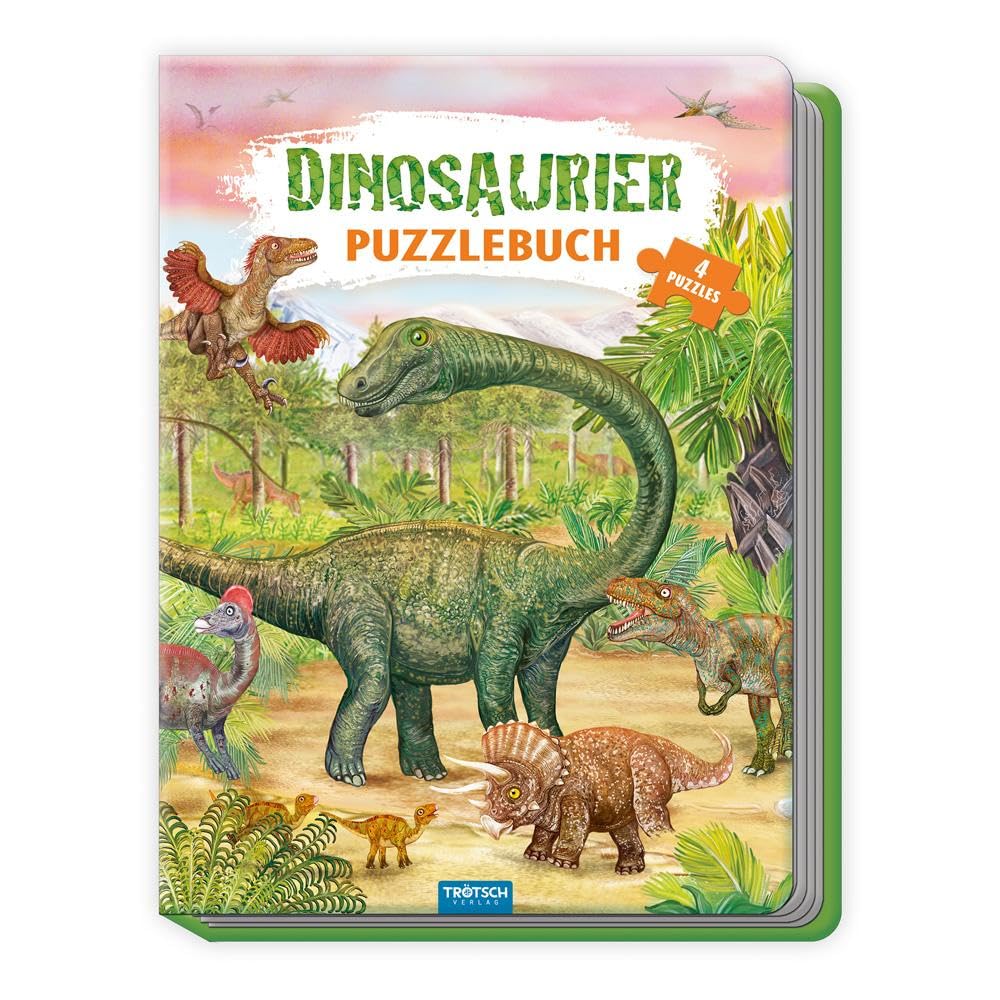 TRÖTSCH - Pappenbuch Puzzlebuch Dinosaurier| Ab 3 Jahren: Beschäftigungsbuch Entdeckerbuch Puzzlebuch (Dinosaurierwelt: Alles rund um die Dinos) Books