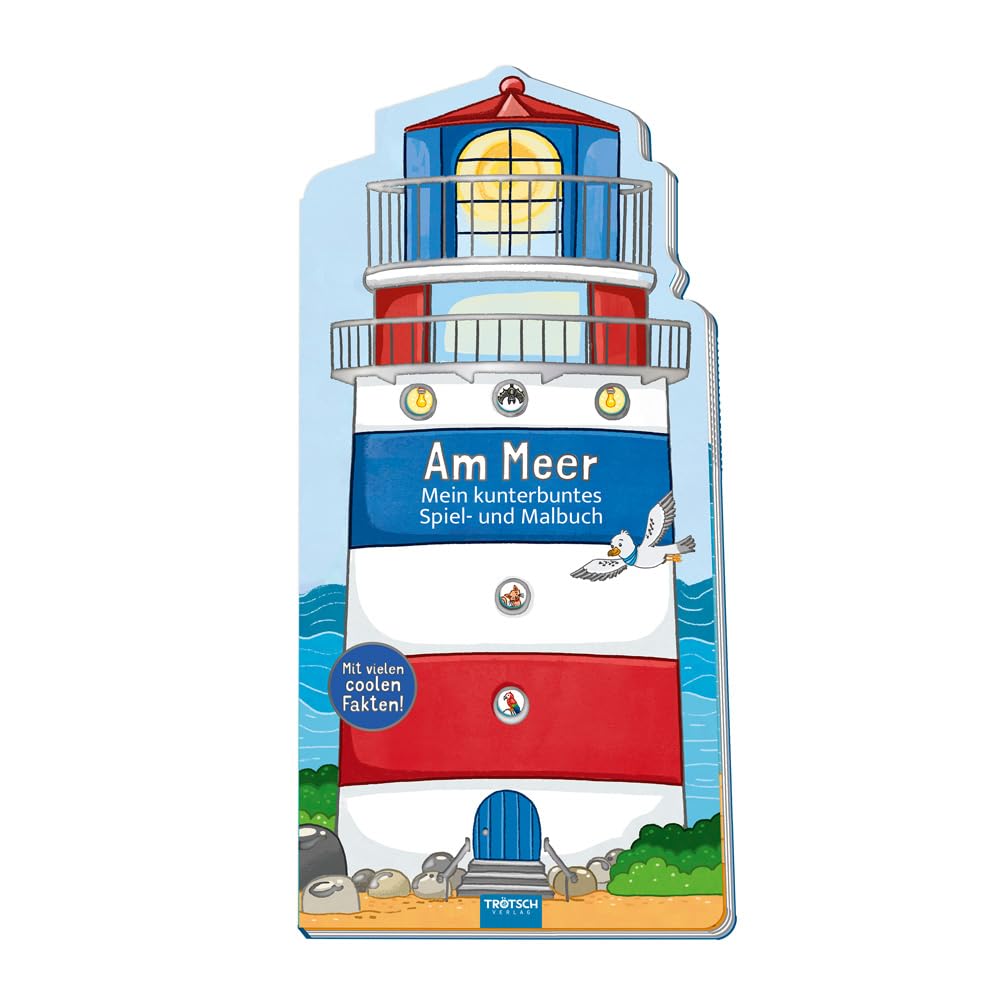 TRÖTSCH - Malbuch Mein kunterbuntes Spiel- und Malbuch Am Meer Film, Art & Culture