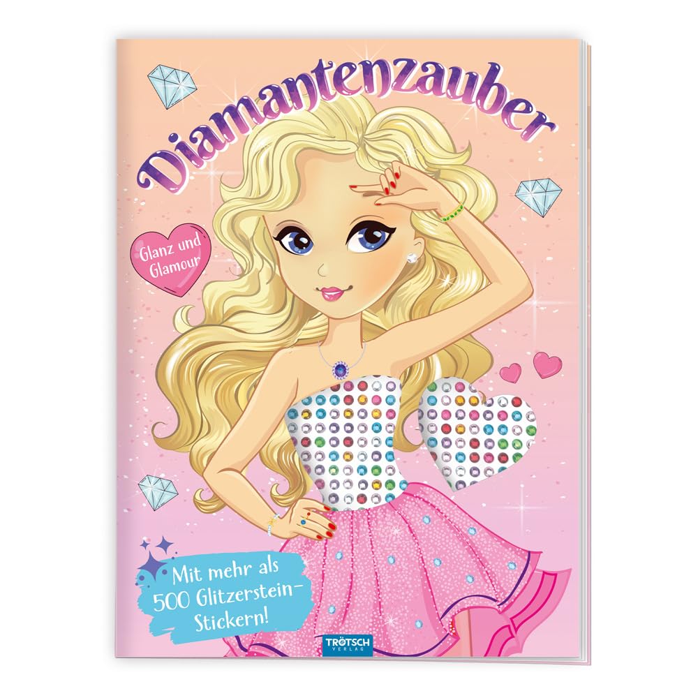TRÖTSCH - Stickermalbuch Diamantenzauber Glanz und Glamour Non-fiction