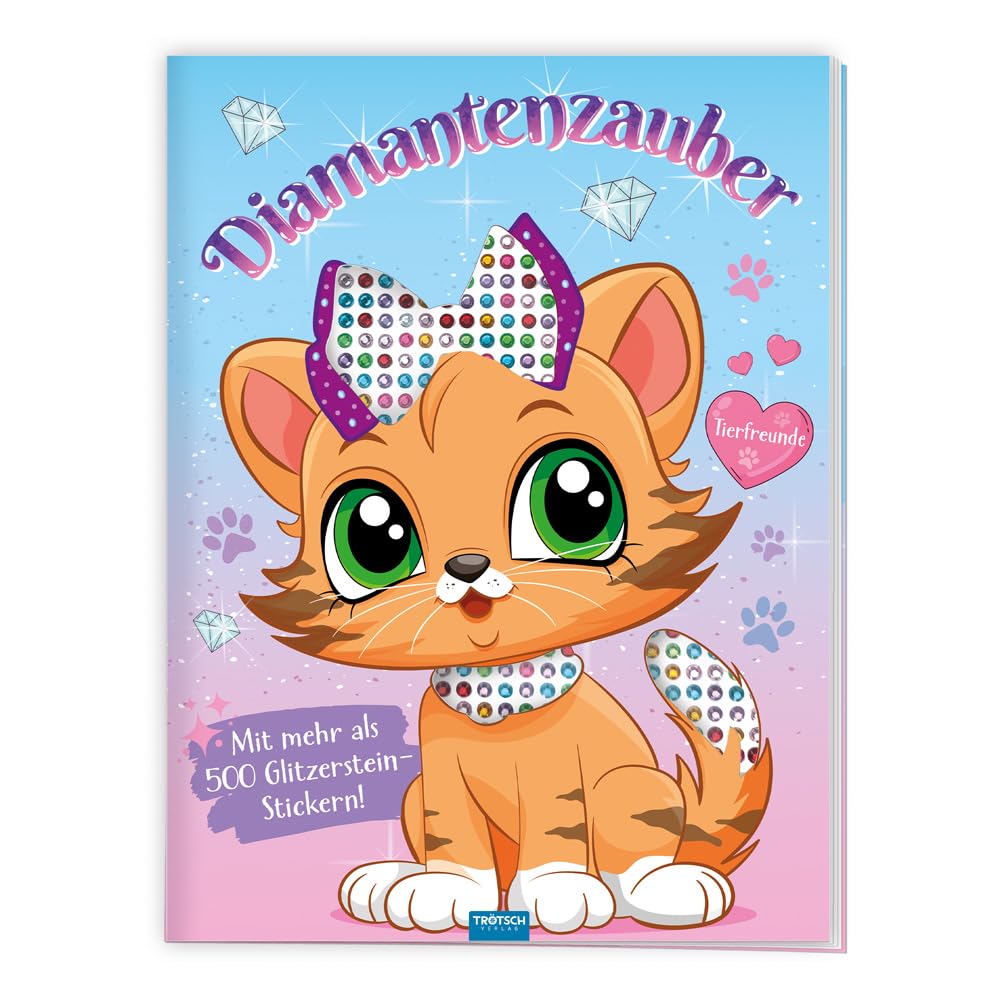 TRÖTSCH - Stickermalbuch Diamantenzauber Tierfreunde Non-fiction