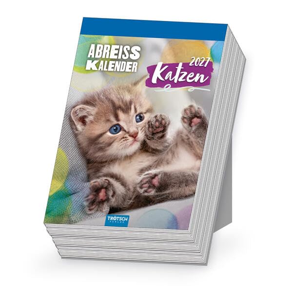 Trötsch Abreißkalender Katzen 2027: Aufstellkalender Tischkalender Abreißkalender Lifestyle