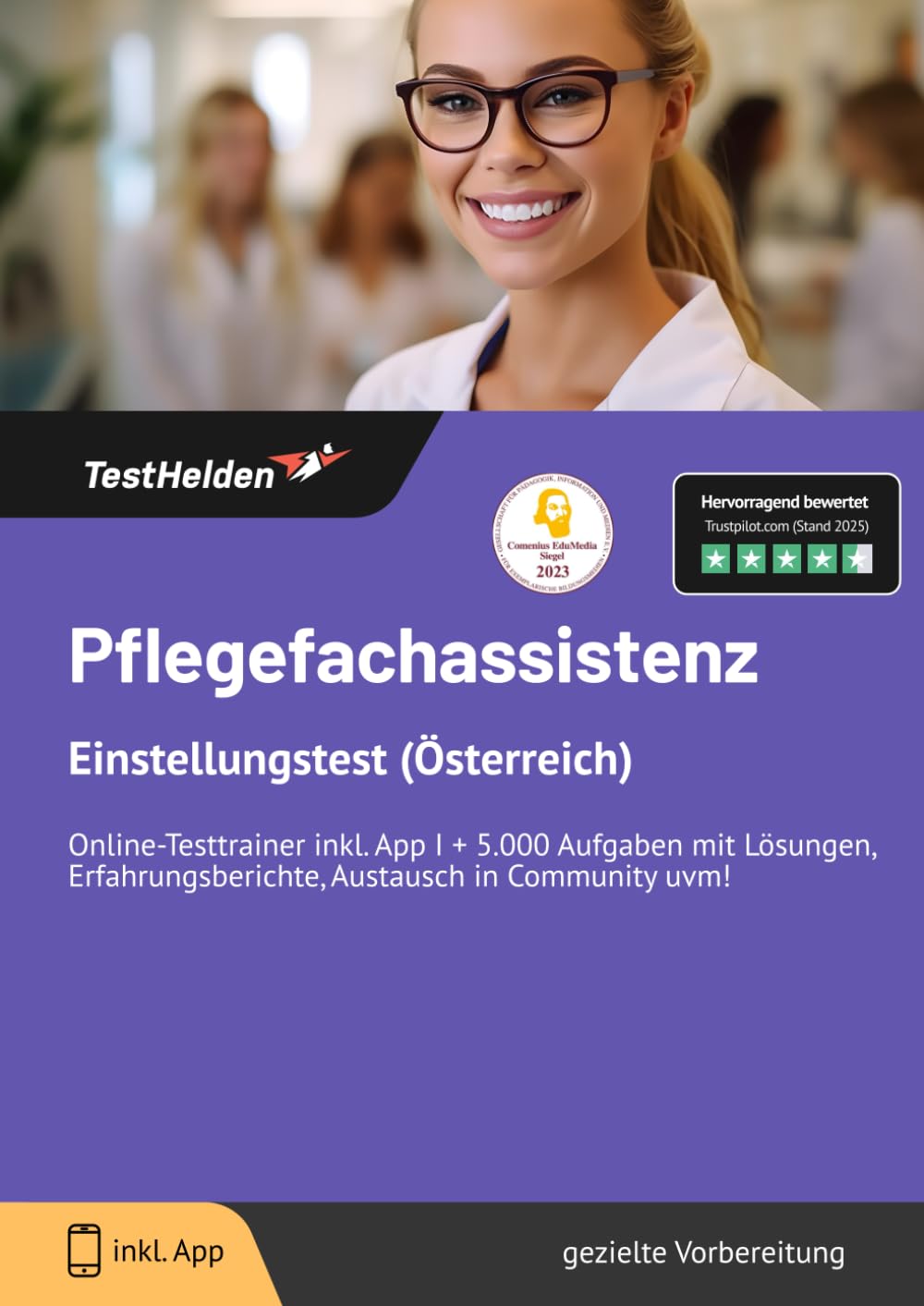 Pflegefachassistenz Einstellungstest (Österreich) Online-Testtrainer inkl. App - + 5.000 Aufgaben mit Lösungen, Erfahrungsberichte, Austausch in Community uvm! Business, Finance & Career