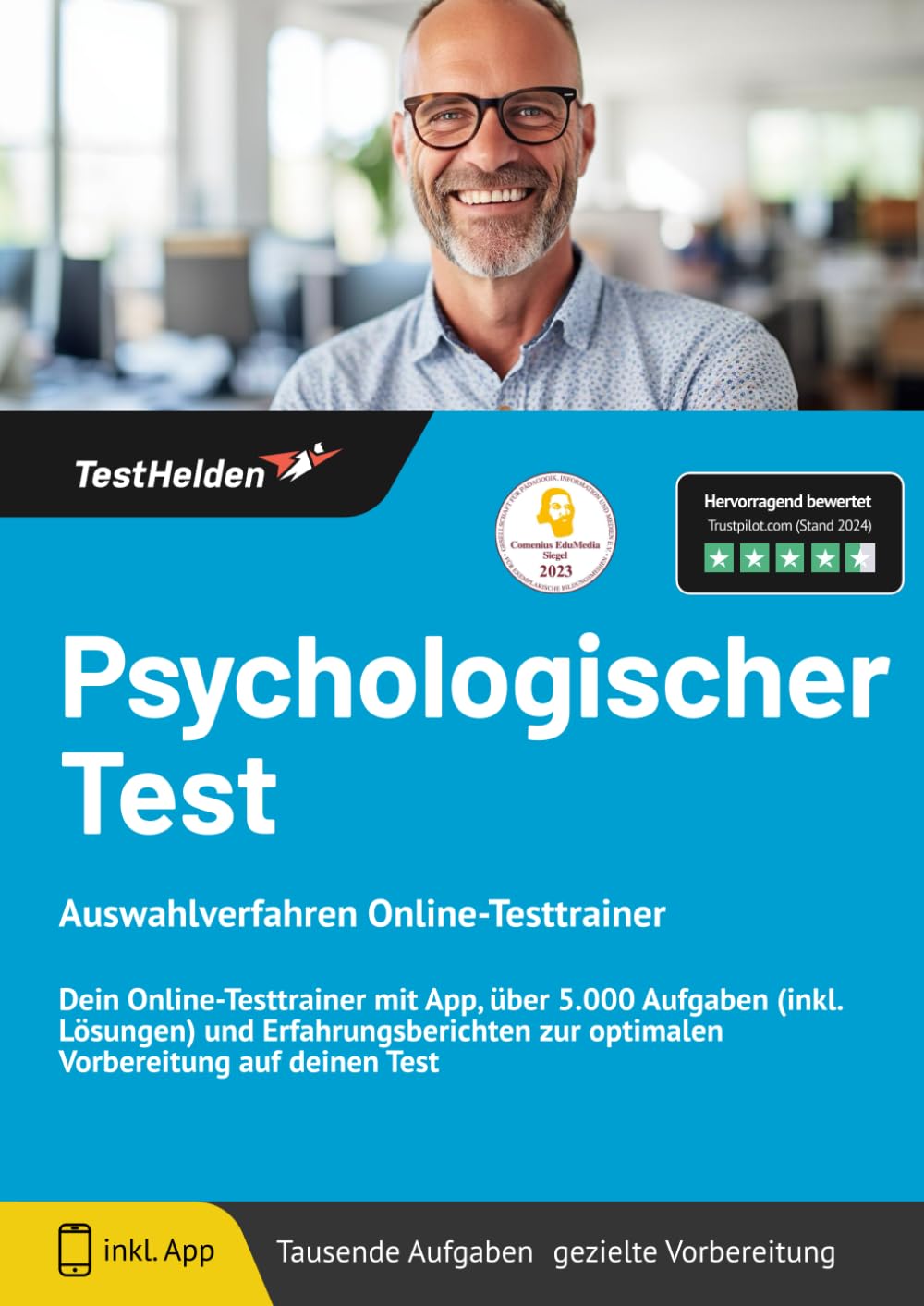 Psychologischer Test (Österreich) - Dein Online-Testtrainer mit App, über 5.000 Aufgaben (inkl. Lösungen) und Erfahrungsberichten zur optimalen Vorbereitung auf deinen Test Business, Finance & Career