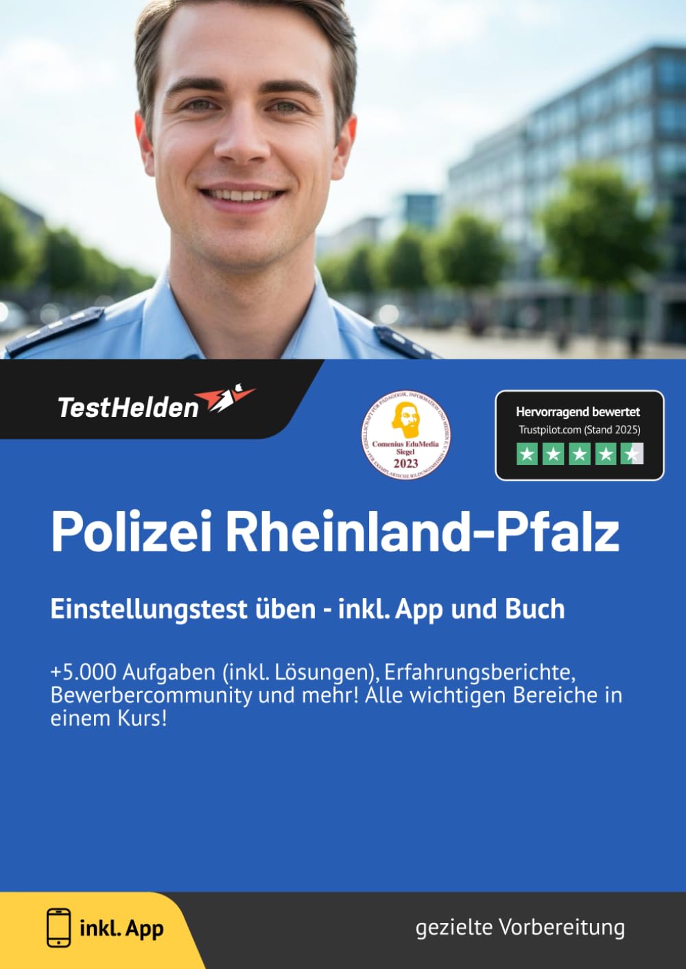 Polizei Rheinland-Pfalz Einstellungstest üben - inkl. App und Buch: +5.000 Aufgaben (inkl. Lösungen), Erfahrungsberichte, Bewerbercommunity und mehr! Alle wichtigen Bereiche in einem Kurs! Business, Finance & Career