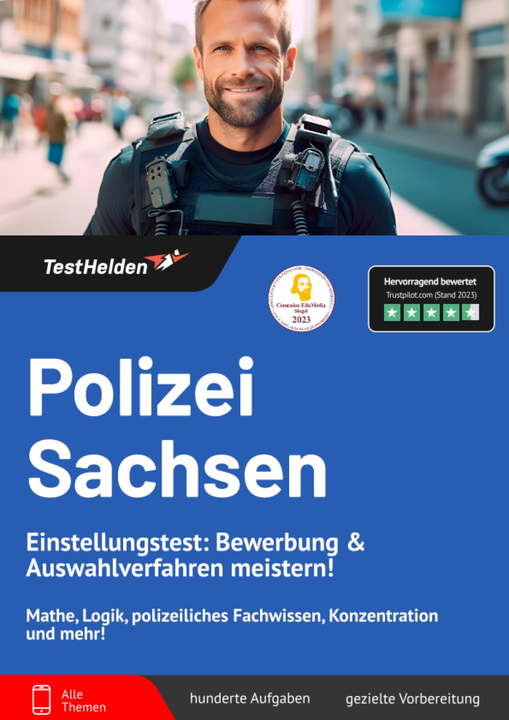 Polizei Sachsen Einstellungstest: Bewerbung & Auswahlverfahren meistern! Mathe, Logik, polizeiliches Fachwissen, Konzentration und mehr! Business, Finance & Career