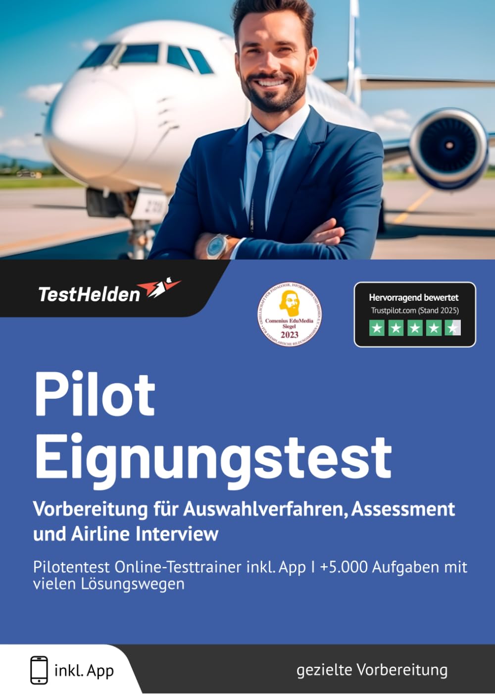 Pilot Eignungstest bestehen: Vorbereitung für Auswahlverfahren, Assessment und Airline Interview | Pilotentest Online-Testtrainer inkl. App I +5.000 Aufgaben mit vielen Lösungswegen Business, Finance & Career