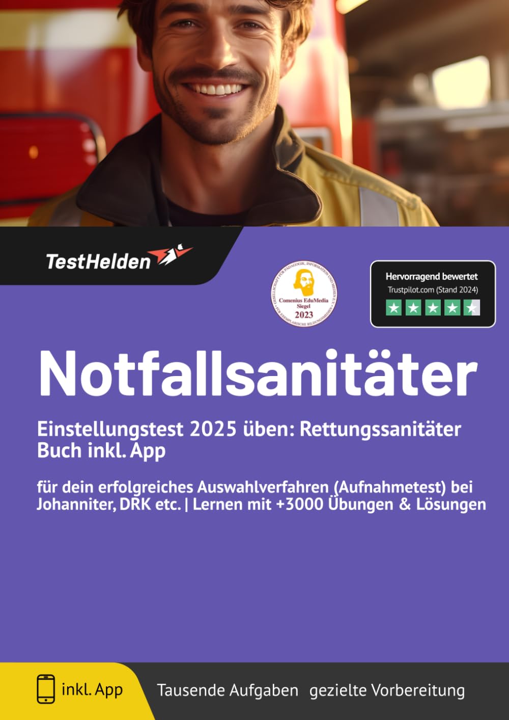 Notfallsanitäter Einstellungstest 2025 üben: Rettungssanitäter Buch inkl. App für dein erfolgreiches Auswahlverfahren (Aufnahmetest) bei Johanniter, DRK etc. | Lernen mit +3000 Übungen & Lösungen Business, Finance & Career
