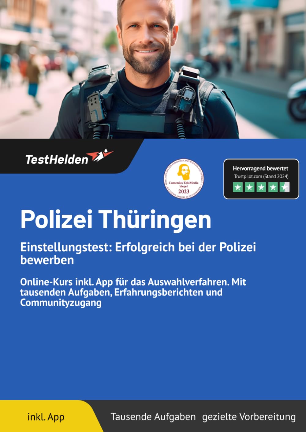 Polizei Thüringen Einstellungstest: Erfolgreich bei der Polizei bewerben: Online-Kurs inkl. App für das Auswahlverfahren. Mit tausenden Aufgaben, Erfahrungsberichten und Communityzugang Business, Finance & Career