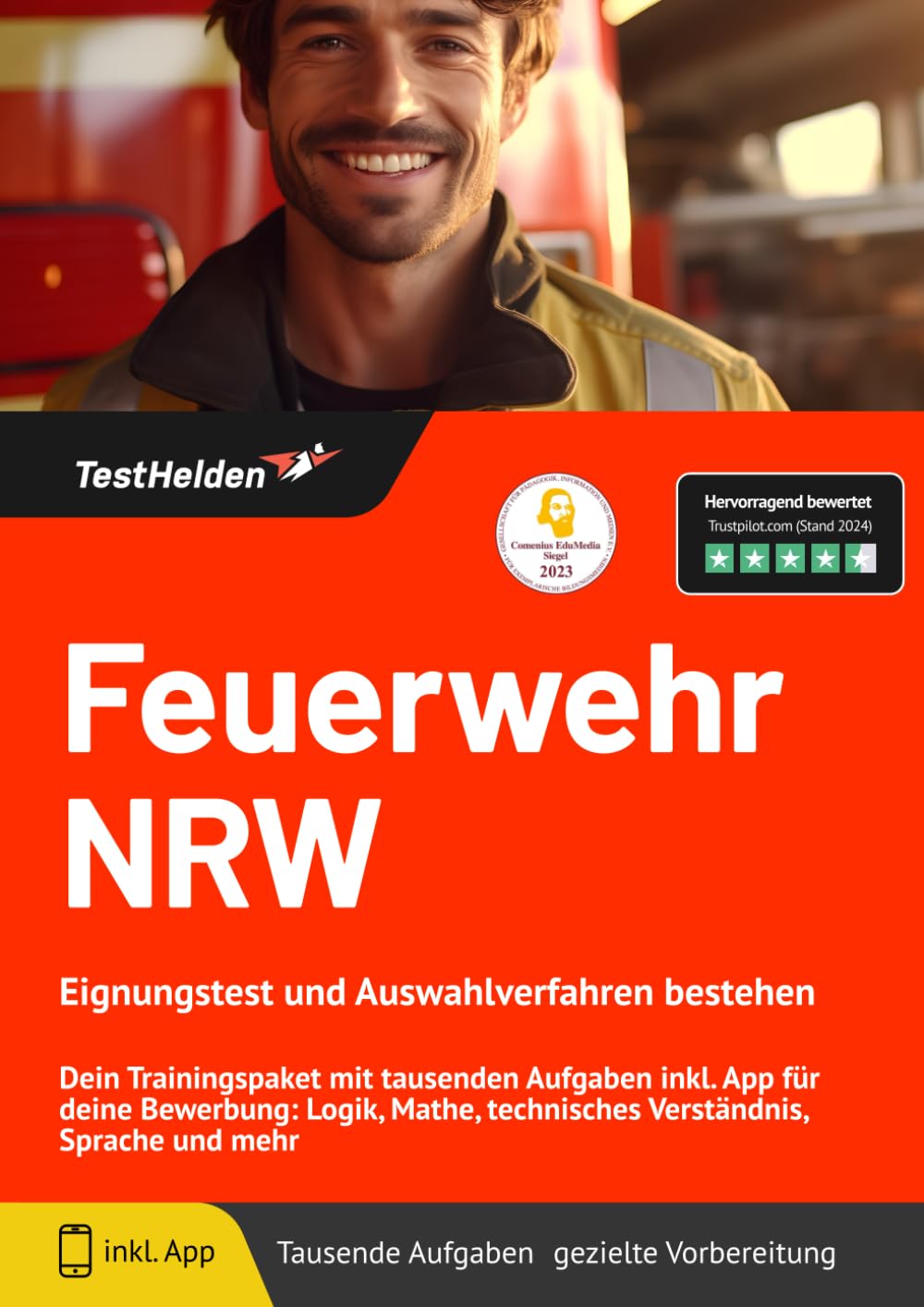 Feuerwehr NRW Eignungstest und Auswahlverfahren bestehen: Dein Trainingspaket mit tausenden Aufgaben inkl. App für deine Bewerbung: Logik, Mathe, technisches Verständnis, Sprache und mehr Business, Finance & Career