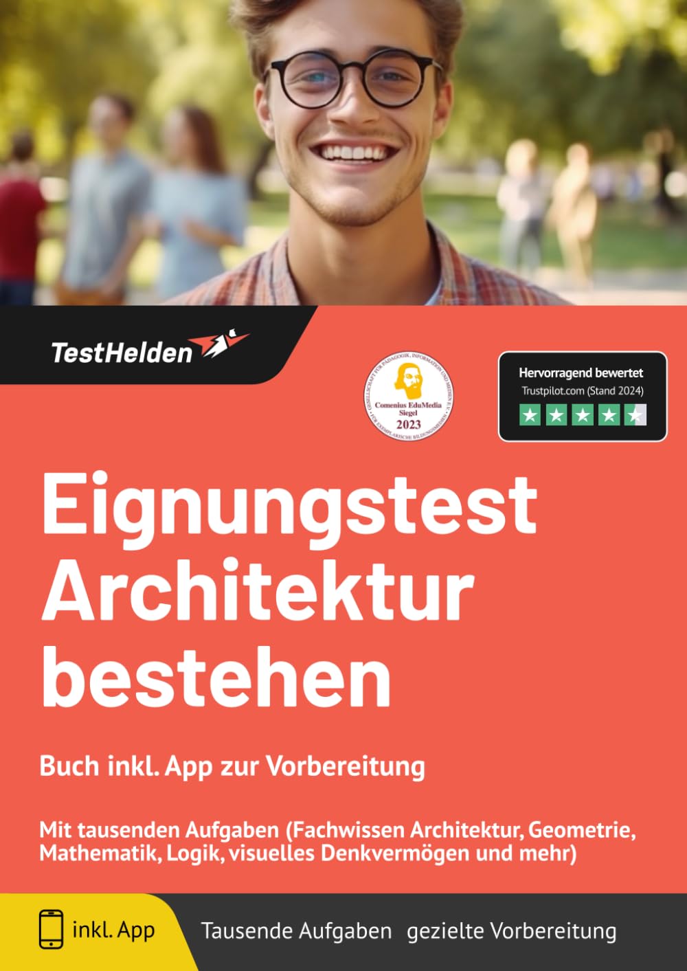Eignungstest Architektur bestehen: Buch inkl. App zur Vorbereitung: Mit tausenden Aufgaben (Fachwissen Architektur, Geometrie, Mathematik, Logik, visuelles Denkvermögen und mehr) Business, Finance & Career
