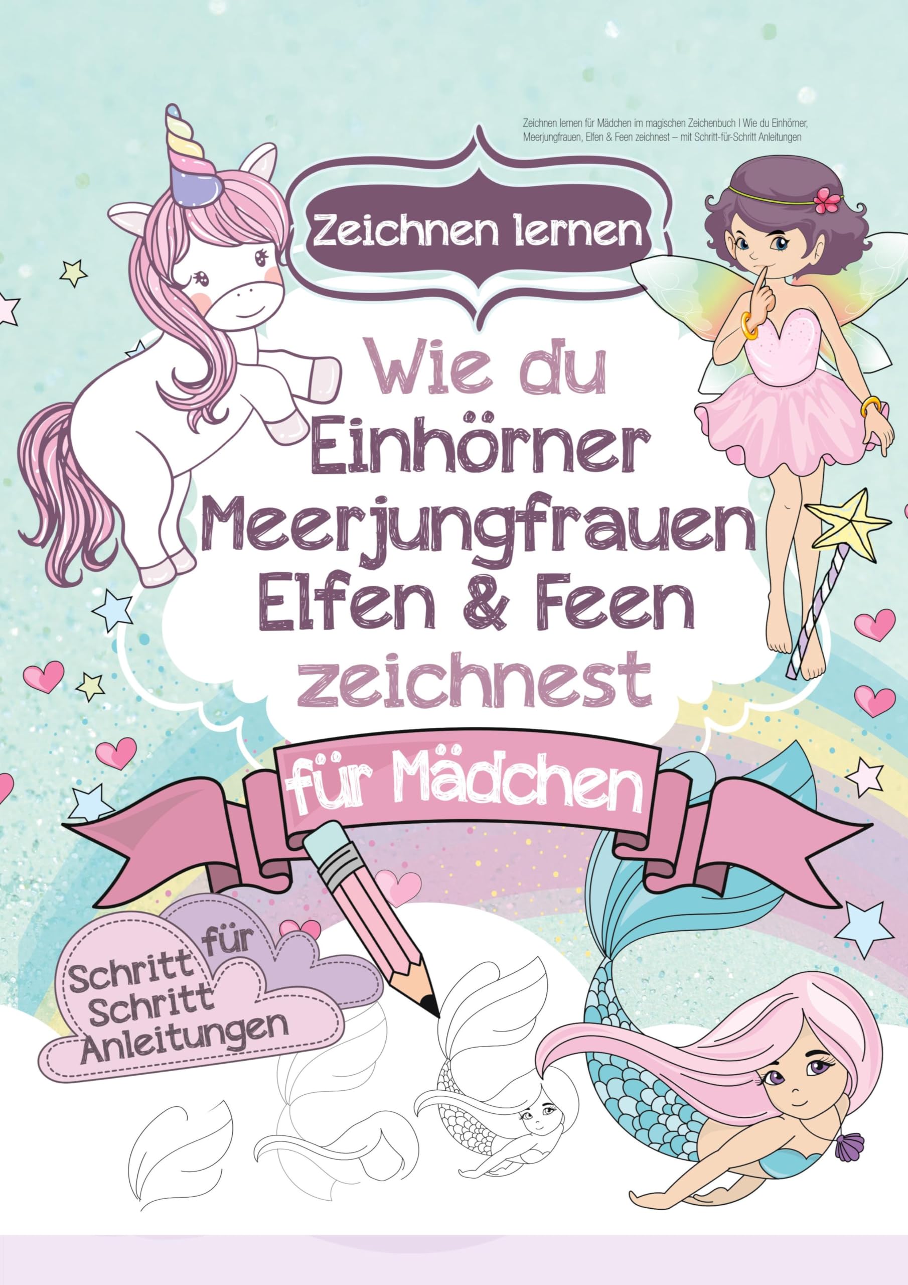 Zeichnen lernen für Mädchen im magischen Zeichenbuch Arts & Music