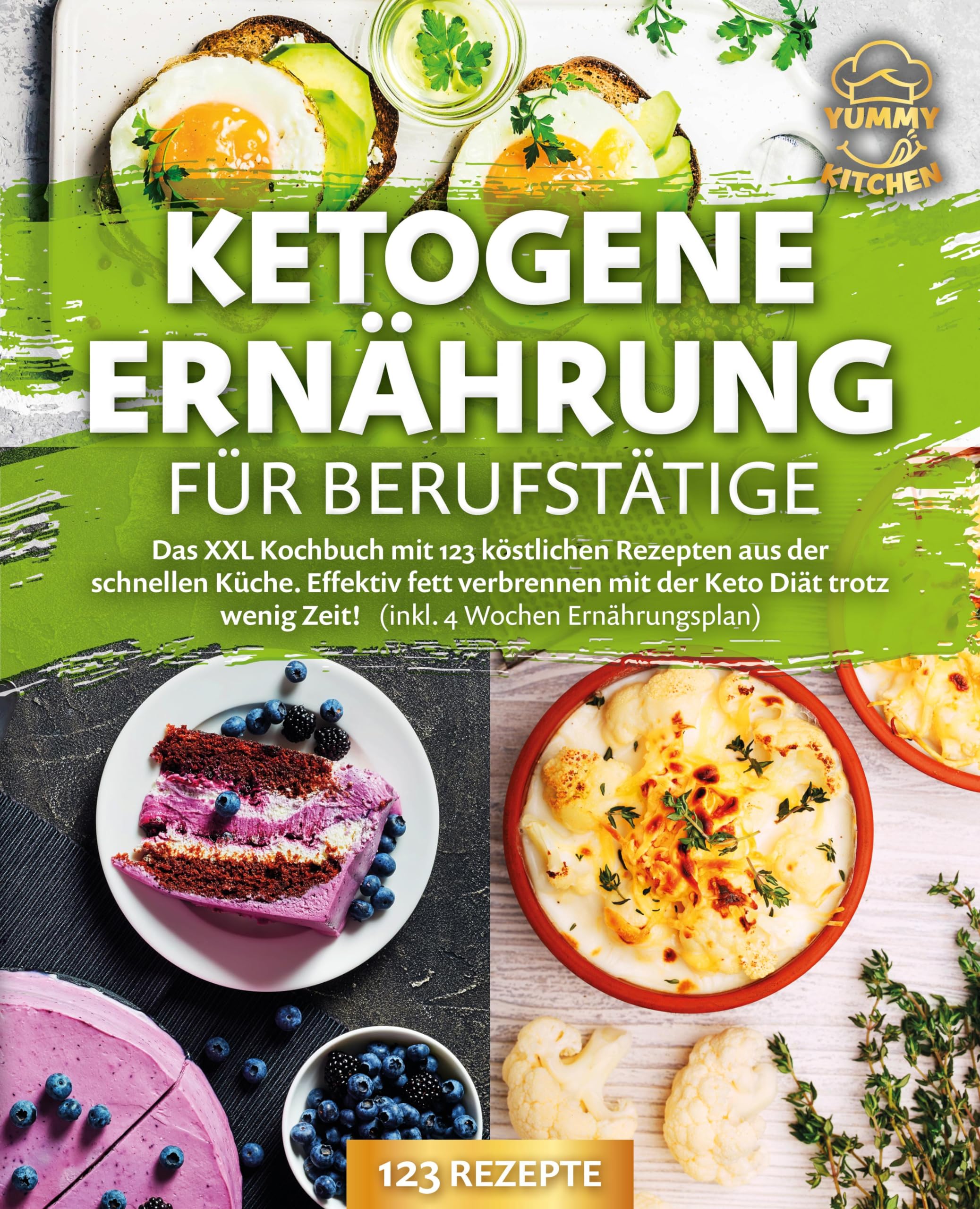 Ketogene Ernährung für Berufstätige: Das XXL Kochbuch mit 123 köstlichen Rezepten aus der schnellen Küche. Effektiv Fett verbrennen mit der Keto Diät trotz wenig Zeit! (inkl. 4 Wochen Ernährungsplan) Leisure, Home & Garden