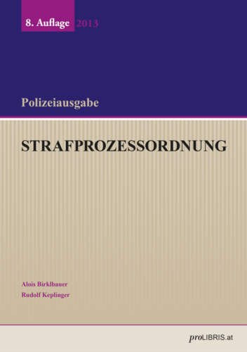 Strafprozessordnung: Polizeiausgabe Law
