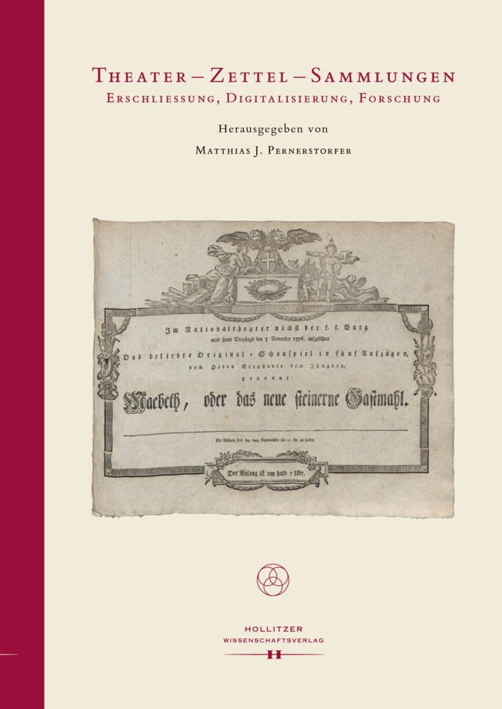 Theater - Zettel - Sammlungen: Erschließung, Digitalisierung, Forschung (Bibliographica) Film, Art & Culture