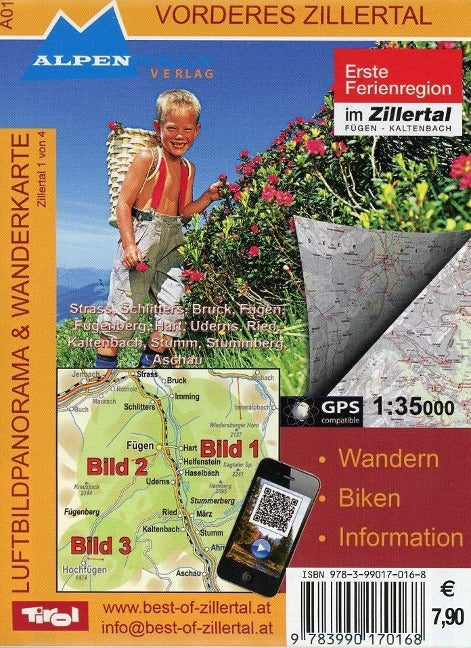 Vorderes Zillertal 1 : 35 000 Luftbildpanorama und Wanderkarte book