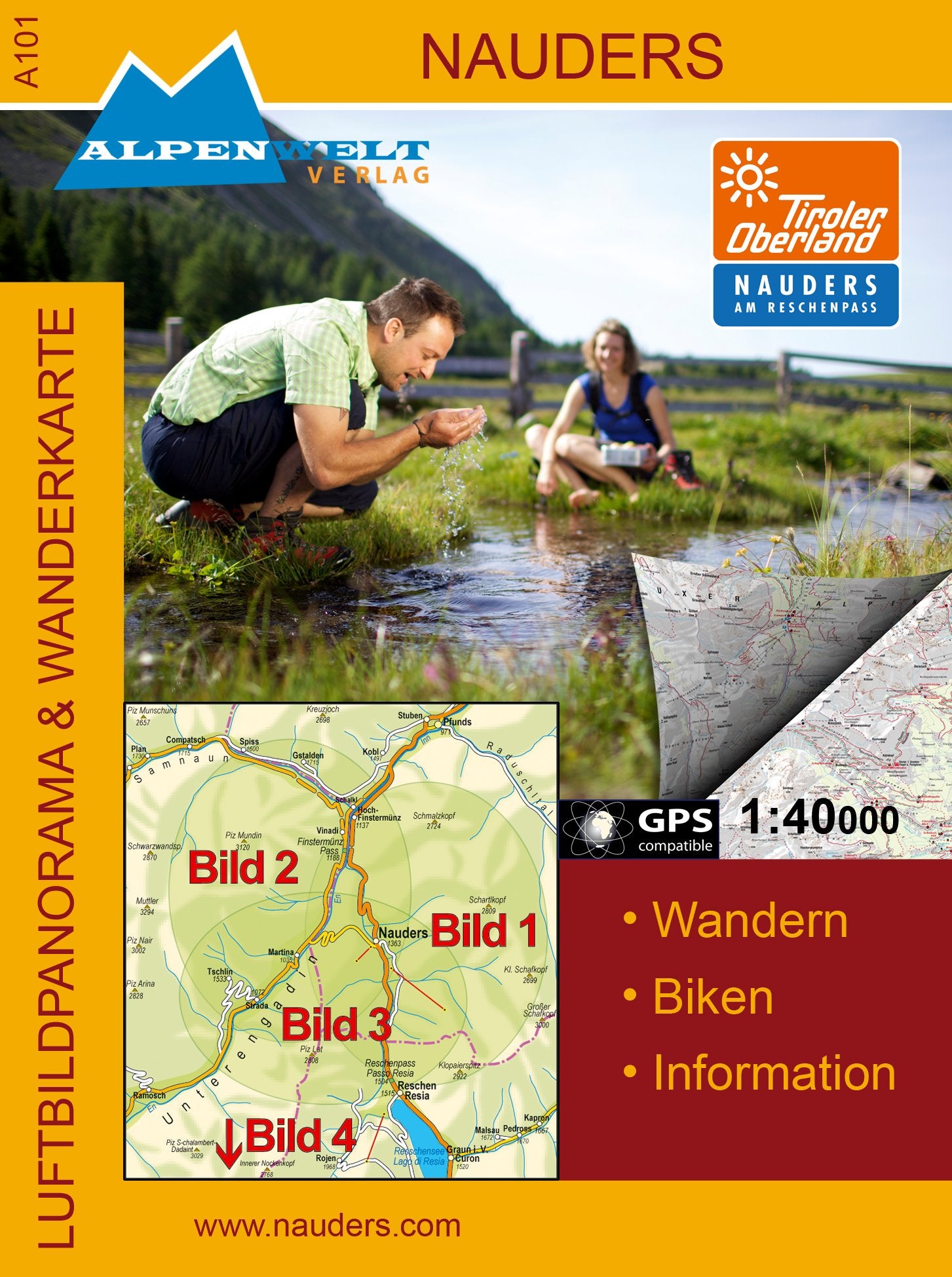 Nauders 1 : 40 000 Wanderkarte & Luftbildpanoramakarte Leisure, Home & Garden