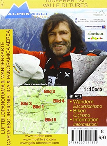 Tauferer Tal - Valle Di Tures 1 : 40 000 Luftbildpanorama & Wanderkarte Leisure, Home & Garden
