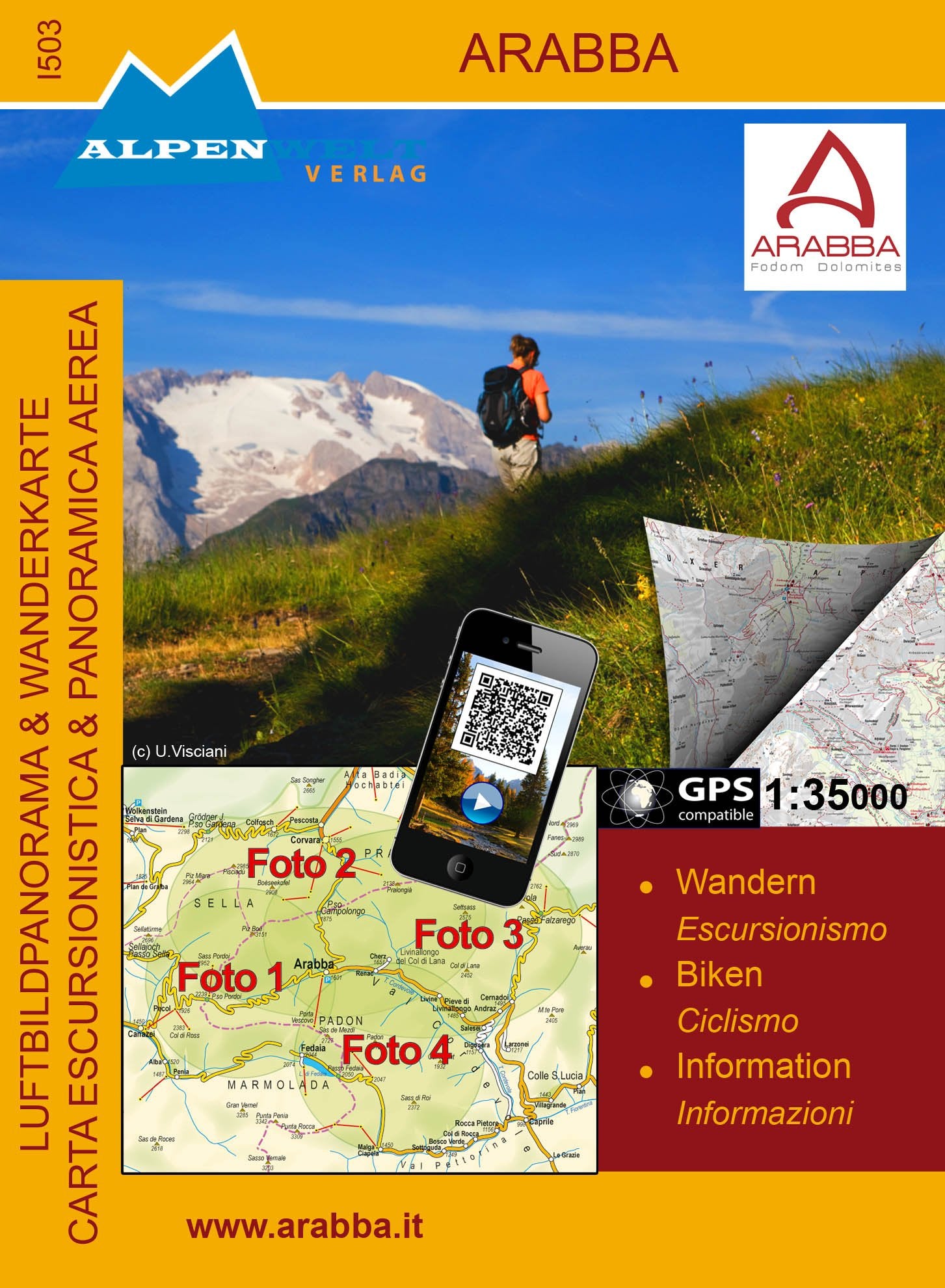Alpenwelt Wanderkarte Arabba Maps & Plans