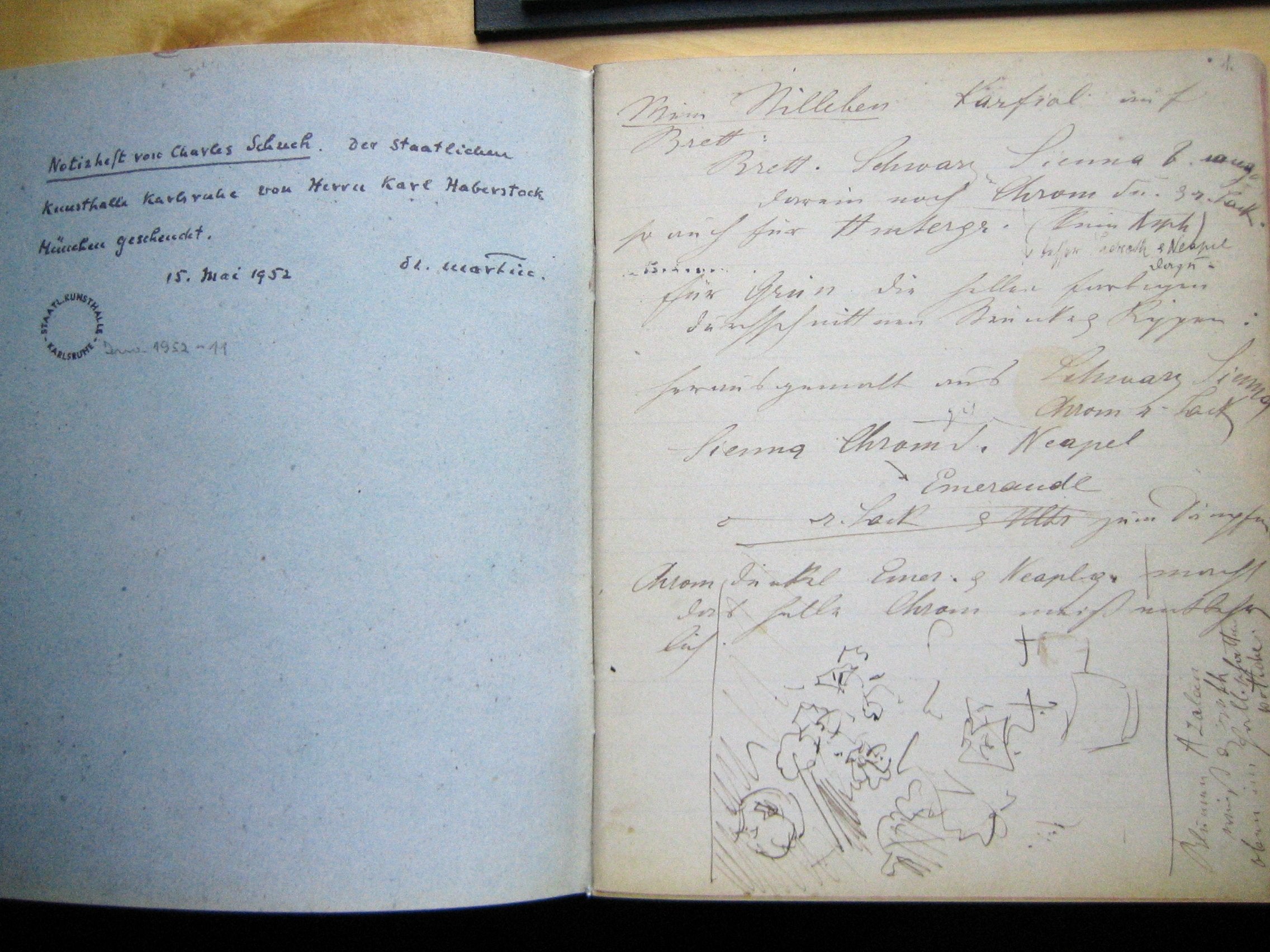 Notizheft von Carl Schuch Books