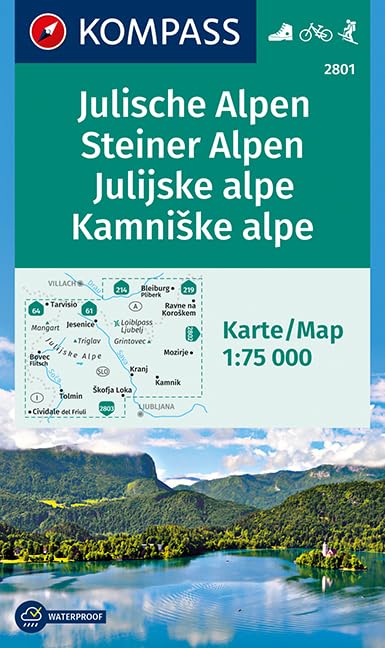 Julische Alpen / Julijske alpe - Steiner Alpen / Kamniske alpe 1 : 75 000 Leisure, Home & Garden
