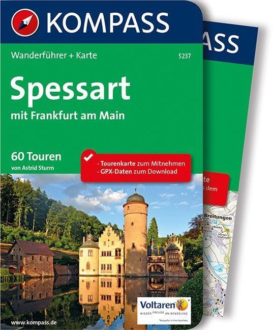 KOMPASS Wanderführer Spessart mit Frankfurt am Main: Wanderführer mit Extra-Tourenkarte 1:60.000, 60 Touren, GPX-Daten zum Download Leisure, Home & Garden