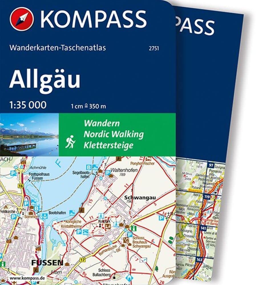 KOMPASS Wanderkarten-Taschenatlas Allgäu 1:35.000 Leisure, Home & Garden